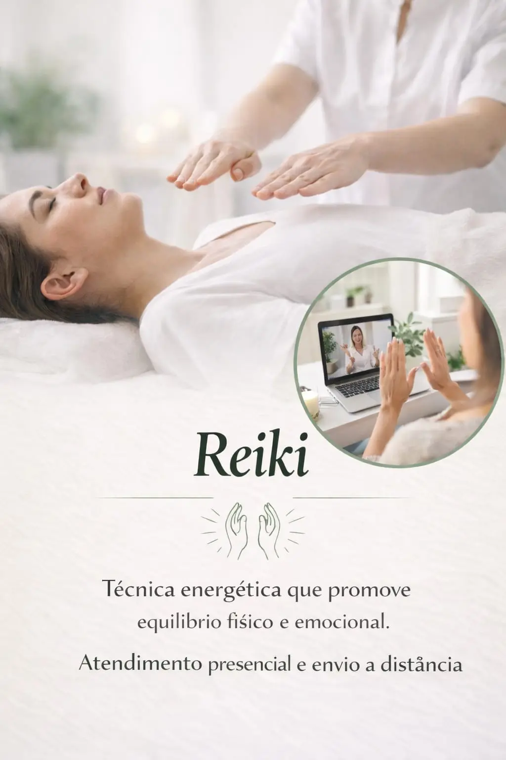 Aplicação de Reiki presencial e à distância